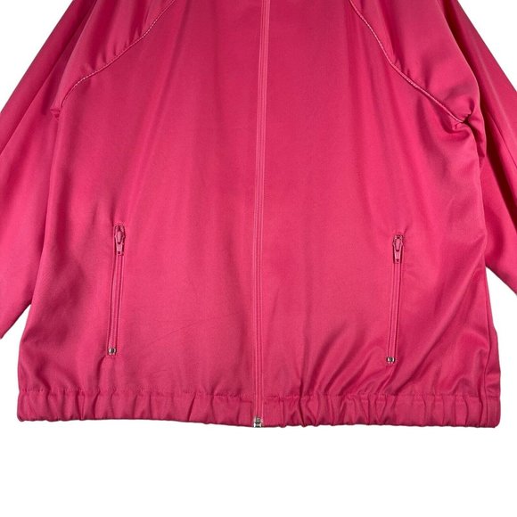 Sag Harbor Sport In Action Womens Track Jacket Size L Pink Full Zip Pockets - Picture 4 of 11